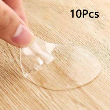 10 Pcs Transparent Round Double-Sided Adhesive Pad