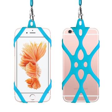 2-in-1 Neck Strap w. Silicone Case for Smartphone - 6.5"