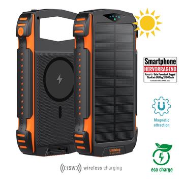 4smarts TitanPack UltiMag Rugged Solar Power Bank 20000mAh - Orange / Black