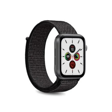 Sportovní řemínek Apple Watch Series 9/8/SE (2022)/7/SE/6/5/4/3/2/1 Puro Nylon - 41 mm/40 mm/38 mm - černý