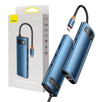 Baseus Hub Adaptér 8v1 WKWG000103 USB-C na 3x USB 3.0 + HDMI + USB-C PD 4K HD