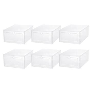 6 Pcs Plastic Shoe Boxes / Sneaker Boxes - Transparent