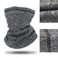 A01-WB Winter Outdoor Cycling Face Mask Skiing Neck Scarf Fleece Warm Neck Gaiter - Dark Grey