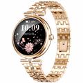 AK73 Women's Smart Watch with Rhinestone Stainless Steel Strap - Gold