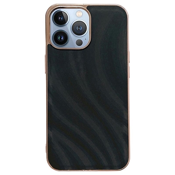 Abstract Series iPhone 14 Pro Coated TPU Case - Black