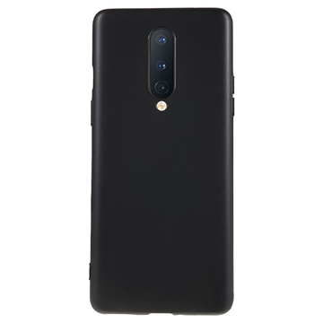 Matné Pouzdro TPU na OnePlus 8 Proti Otiskům Prstů - Černé