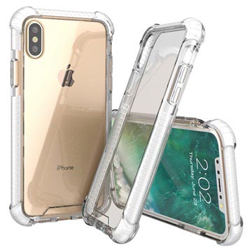 IPhone X Anti -Shock Hybrid Crystal Case - Clear / White