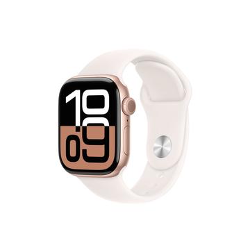 Apple Watch 10 GPS MWWH3QN/A - Aluminum, Light Blush Sport Band, S/M, 42mm