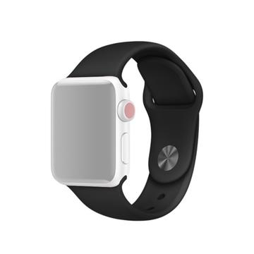 Apple Watch Series SE (2023)/9/8/SE (2022)/7/SE/6/5/4/3/2/1 Soft Silicone Strap - 41mm/40mm/38mm - Black