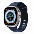 Apple Watch Series Ultra 2/Ultra/10/9/8/SE (2022)/7/SE/6/5/4/3/2/1 Tech-Protect IconBand Line Silicone Strap - 49mm/45mm/44mm/42mm - Navy Blue