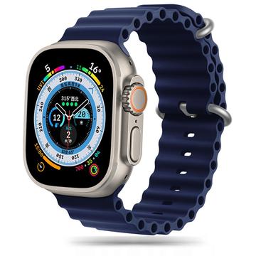 Apple Watch Ultra 2/Ultra/9/8/SE (2022)/7/SE/6/5/4 Tech-Protect Iconband Pro TPU Strap - 49mm/45mm/44mm/42mm - Midnight Blue