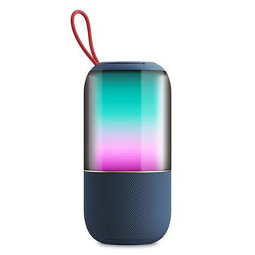 BT2675 Portable Waterproof Bluetooth Speaker with RGB Light - Blue