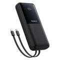 Baseus Lipow 22.5W Power Bank 20000mAh with Built-in Lightning and USB-C Cables and LED Display - Black