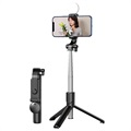 Bluetooth Selfie Stick & Trowd Stand With Light KH1S - černá