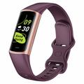 C68 1.1" Smart Bracelet Slim Fitness Watch with Heart Rate Health Monitoring - Wine Red