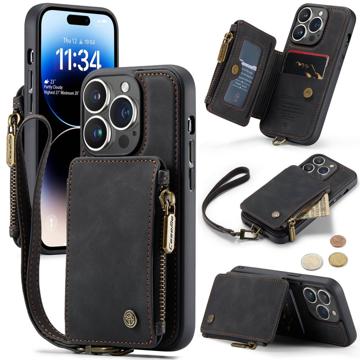 Hybridní pouzdro Caseme C20 Zipper Pocket iPhone 14 Pro