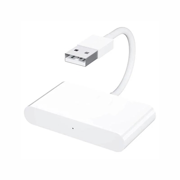 Bezdrátový Adaptér CarPlay pro iOS - USB, USB-C - Bílý