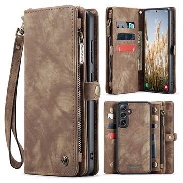 Samsung Galaxy S24 FE Caseme 008 2-in-1 Multifunctional Wallet Case - Brown