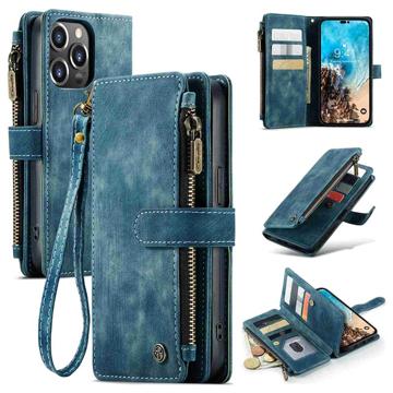 Caseme C30 Multifunctional iPhone 14 Pro Max Wallet Case - Blue