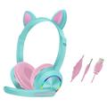 Cat Ears AKZ-020 Over-Ear Wired Headphones for Kids / Gaming Headset with Microphone