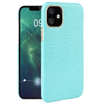 Plastové Pouzdro iPhone 11 - Krokodýl - Tyrkysová