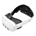 DEVASO Head Strap kompatibilní s náhlavní soupravou Meta Quest 3 VR Nastavitelný popruh verze 2.0, bílý