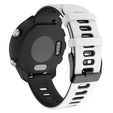 Dual Color Garmin Vivoactive 4 Silicone Sports popruh - bílá / černá