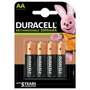 Duracell Recharge R6/AA Rechargeable Batteries 2500mAh - 4 Pcs.