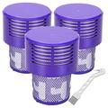 Dyson V10 Vacuum Cleaner Post Filter w. Brush - 3 Pcs.