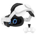 Ergonomic Head Strap for Meta Quest 3S - 360 Flippable VR Headband - White