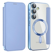 Samsung Galaxy A55 Flip Case with Card Slot - MagSafe Compatible - Blue