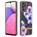 Květinová série Samsung Galaxy A33 5G TPU Case - Purple Begonia