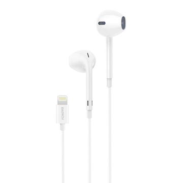 Foneng T28 Wired Earphones with Lightning Connector - White