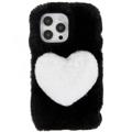 Plush Heart iPhone 14 Pro TPU Pouzdro - Černá