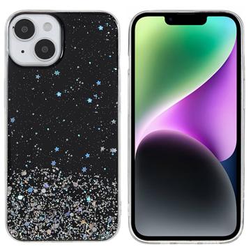 Starry Sky Sparkle iPhone 14 TPU Pouzdro - Černá