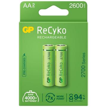 GP ReCyko 2700 Rechargeable AA Batteries 2600mAh