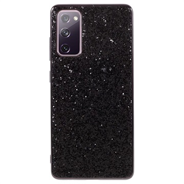 Série Glitter Samsung Galaxy S20 Fe Hybrid Case - Black