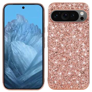 Hybridní Pouzdro Google Pixel 9/9 Pro Glitter Series - Růžové Zlato