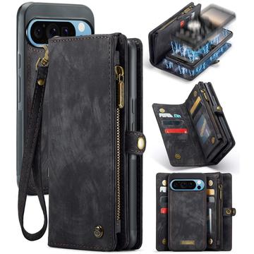 Google Pixel 9 Pro XL Caseme 008 2-in-1 Multifunctional Wallet Case - Black