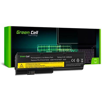 Baterie zelených buněk - Lenovo ThinkPad X200, X200S, x201, x201i - 4400 mAh (Otevřená krabice - Hromadně)