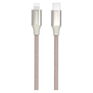 GreyLime 18W opletený USB-C / Lightning kabel - MFi Certified - 1m