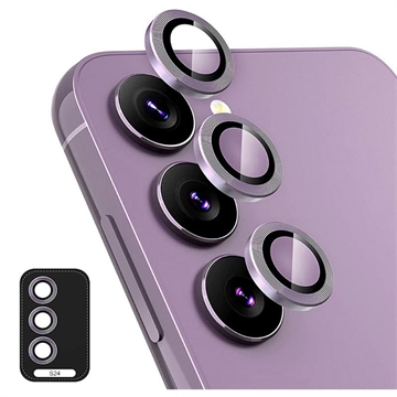 Samsung Galaxy S24 Hat Prince Camera Lens Tempered Glass Protector - Purple