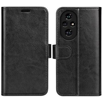 Honor 200 Pro Wallet Case with Magnetic Closure - Black