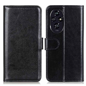 Honor 200 Wallet Case with Magnetic Closure - Black