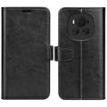 Honor Magic6 Wallet Case with Magnetic Closure - Black