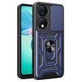 Honor X7b/90 Smart Rotary Ring Hybrid Case with Camera Shield - Blue