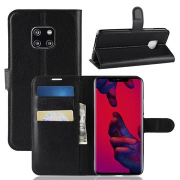 Případ peněženky Huawei Mate 20 Pro s magnetickým uzavřením - černá