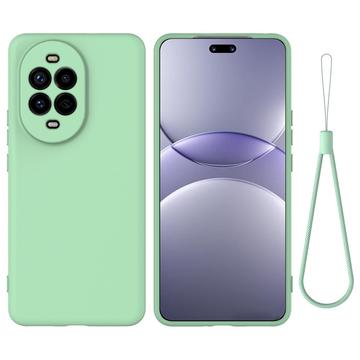 Huawei Nova 13 Pro Liquid Silicone Case with Hand Strap - Green