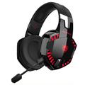 KOTION EACH G2000PRO Bluetooth 5.2 Over-Ear Wireless Headset 7.1 HiFi Stereo Sound Wired Gaming Headphone - černá+červená