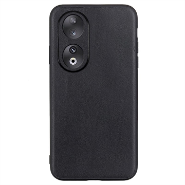 Honor 90 Leather Coated TPU Case - Black